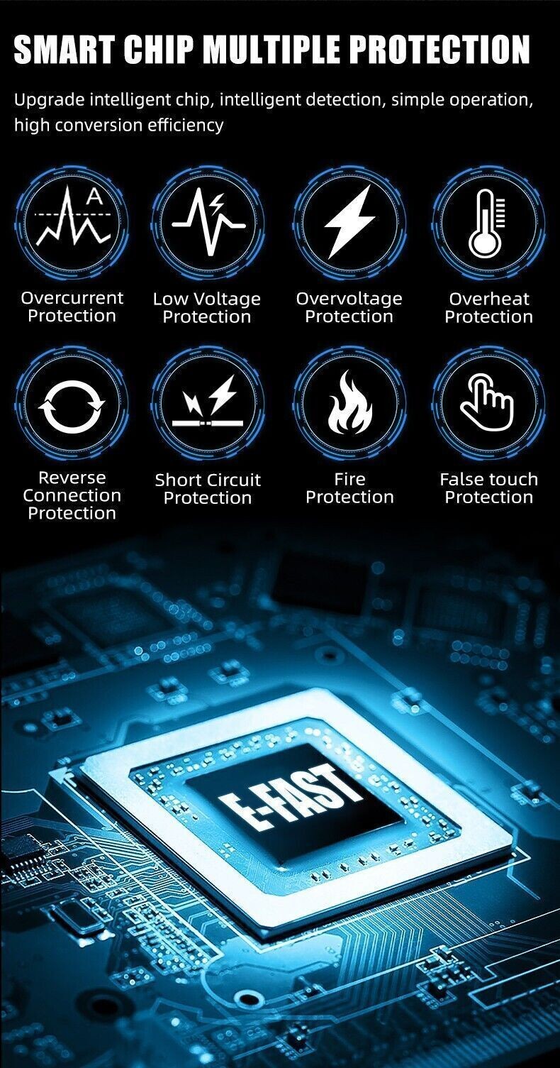 12V Smart Car Battery Charger Automatic Lifepo4 Repair Maintainer Trickle New