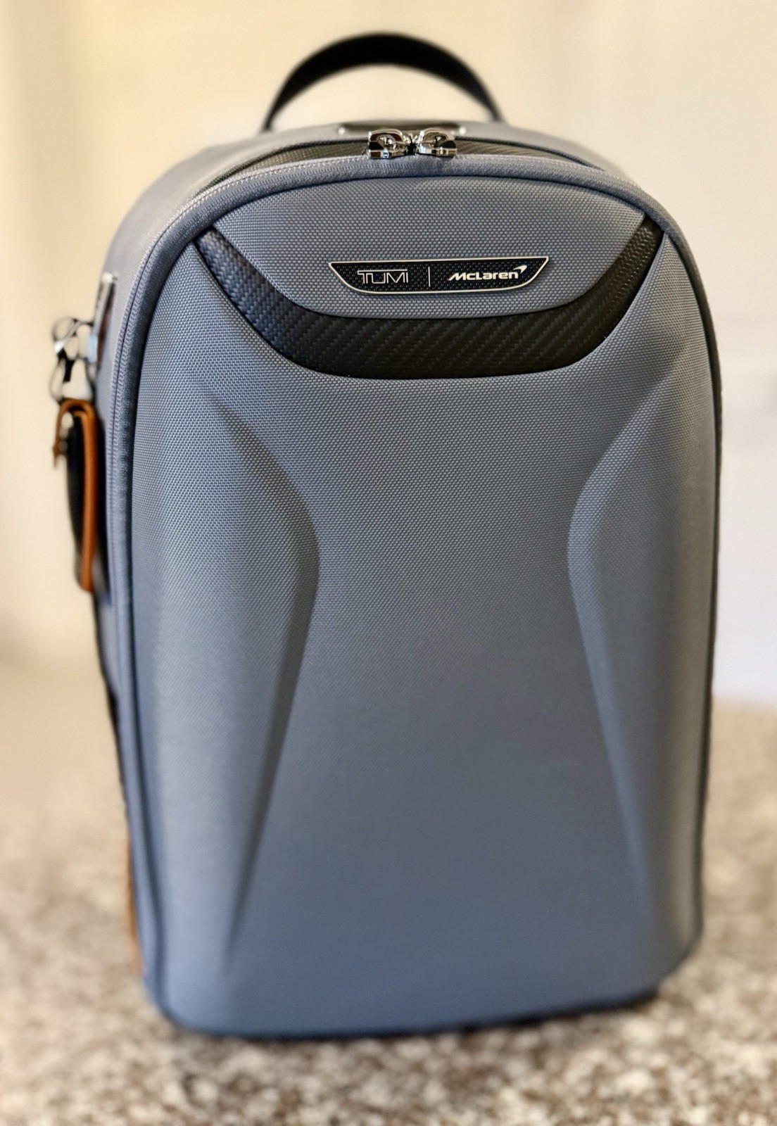 Tumi McLaren VELOCITY 17” Laptop Backpack - Super Gray w/ Papaya Orange