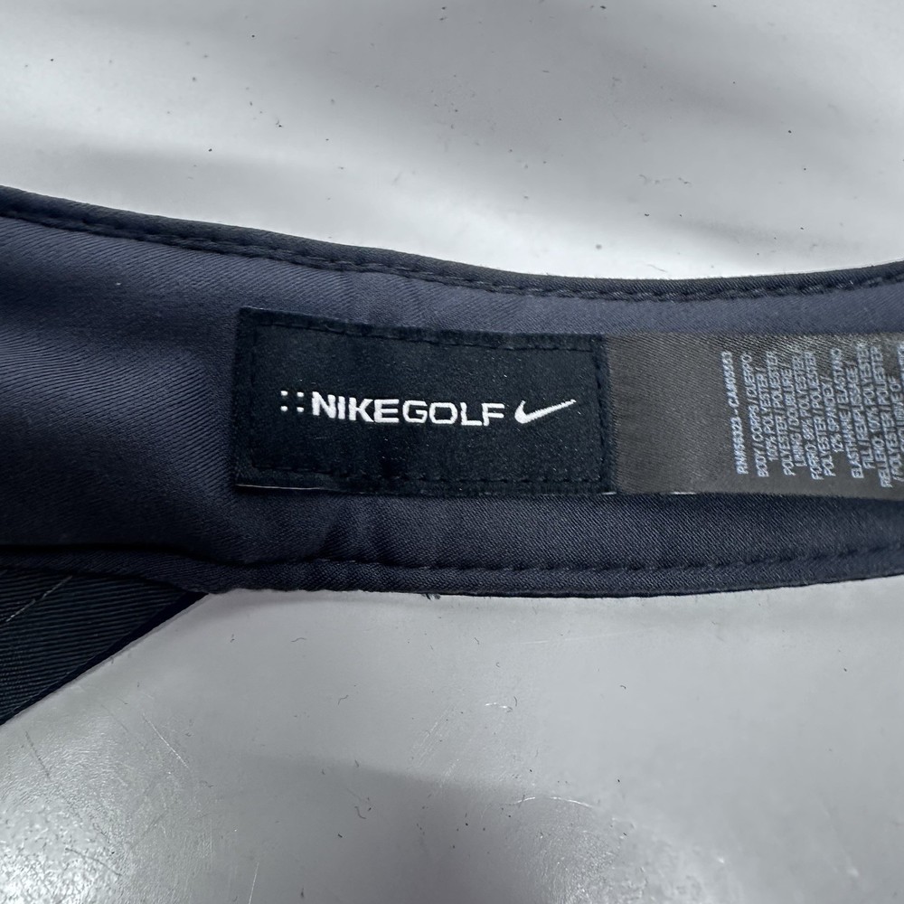 Nike Golf Visor Hat BLB&G Logo Adjustable Golfing Dri-Fit Navy Blue Hook Loop