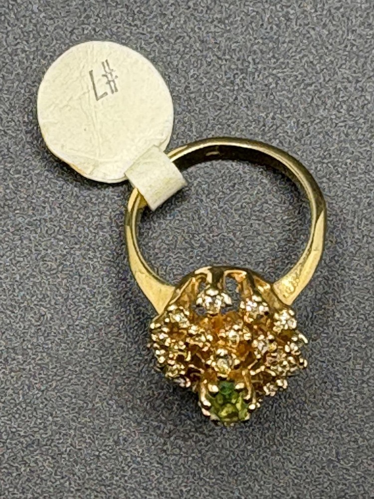 Vintage Starburst Cocktail Ring