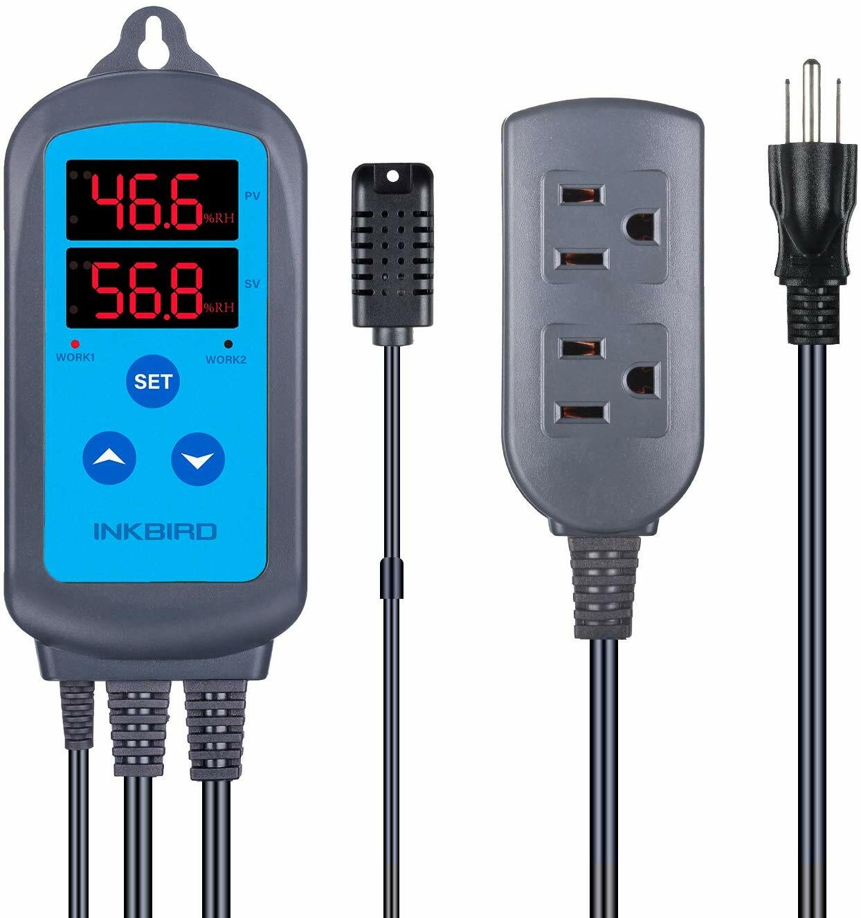 Inkbird Humidity Controller 10A Humidifier Humidistat Mushroom Grow Kit Seedling