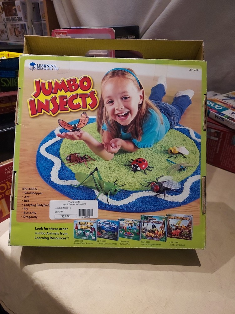 Learning Resources Jumbo Insects I Fly, Ant, Bee, Ladybug, Grasshopper,