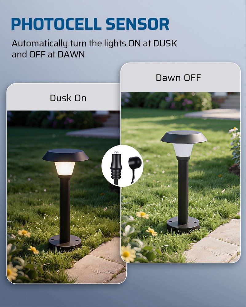 DEWENWILS 60W Low Voltage Landscape Transformer, Weatherproof, Sensor & Timer