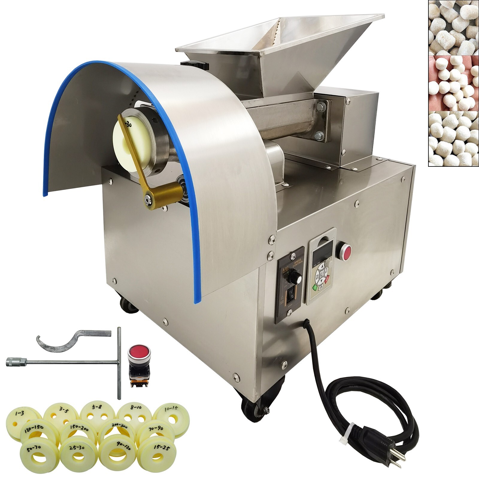 Commercial 110V Electric Automatic Dough Divider Dough Cutter 1g-300g 14 Molds