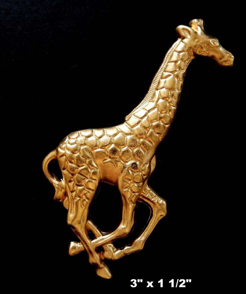 Vintage Brass Stampings , Giraffe Large