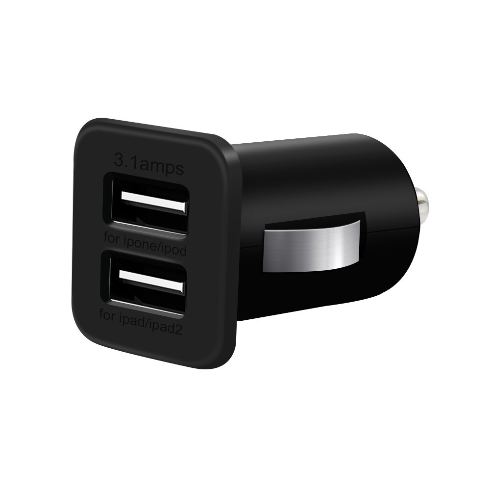 Dual USB Car Fast Charger Outlet, Cigarette Lighter Socket, Power Adapter Outlet