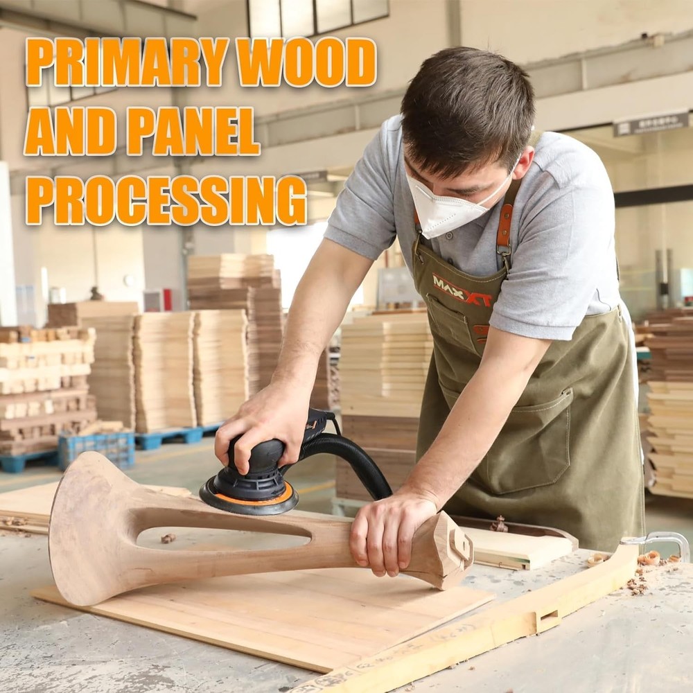 Electric 5mm Random Orbital Sander, Brushless 350W 3A Palm Sander, Multi-func...