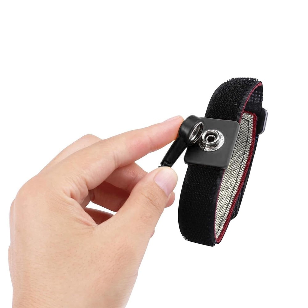 Durable Anti Static Wrist Strap with Long Cable - Essential for Electronics Red