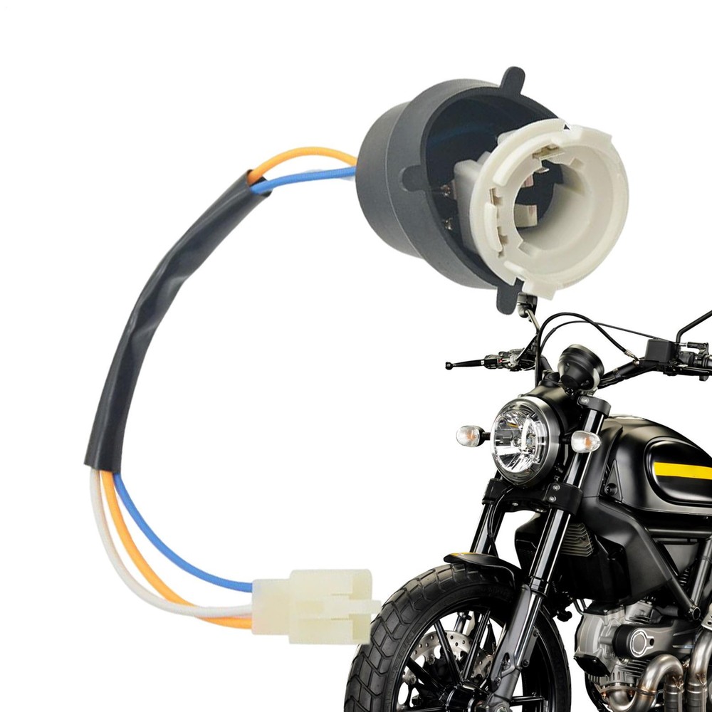 Multi-Purpose Lamp Socket LED Headlight Bulb Adapter Holder Socket for Scooter