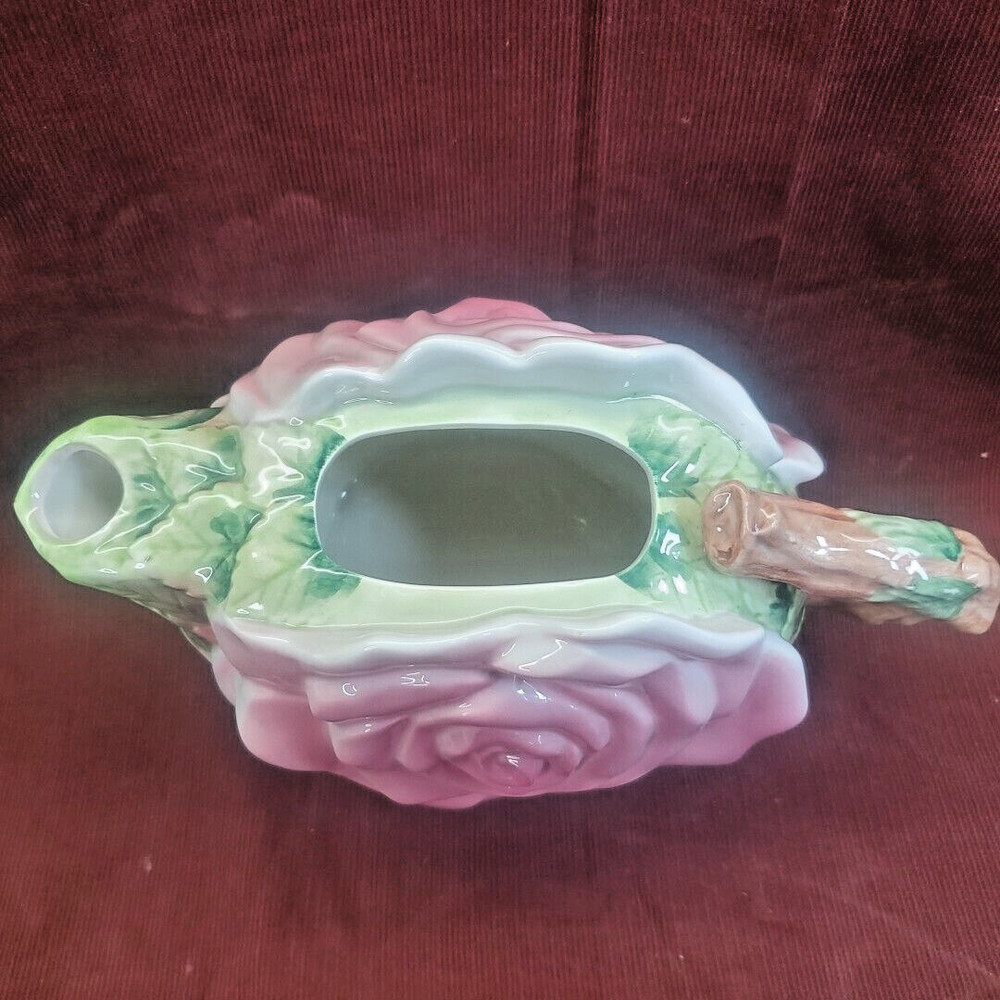 Rose 40oz Teapot Pitcher Rose and Leaf Pattern