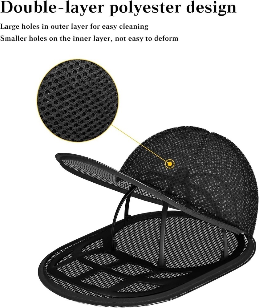 Hat Washer for Baseball Caps Sturdy Cleaning Protector with Frame Cage Laundry