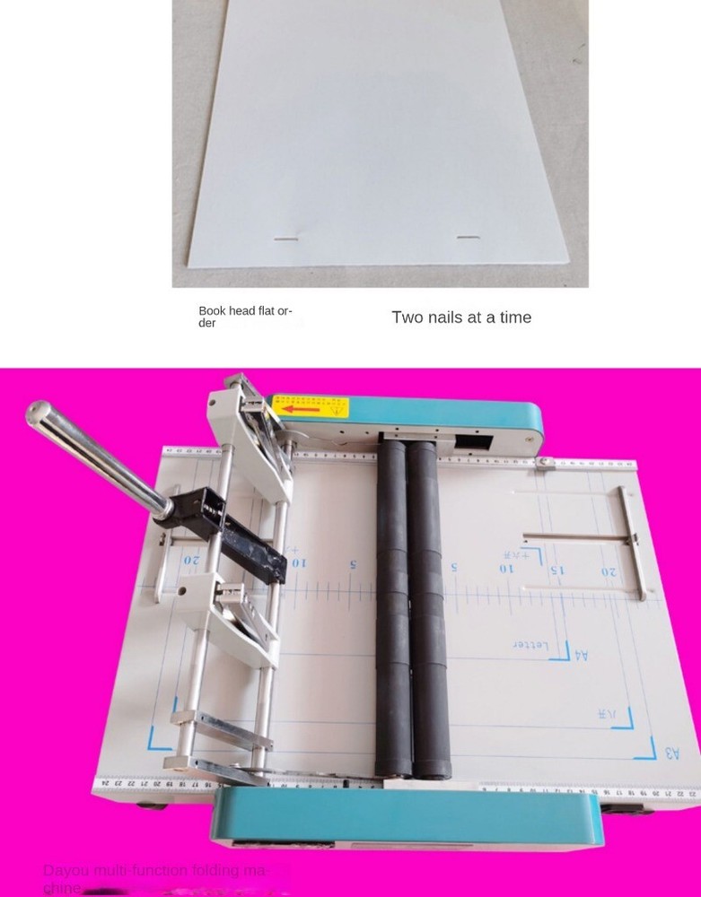 Electric Binding Machine Folding Machine ,2 in 1 Saddle Stitching Binding 220V