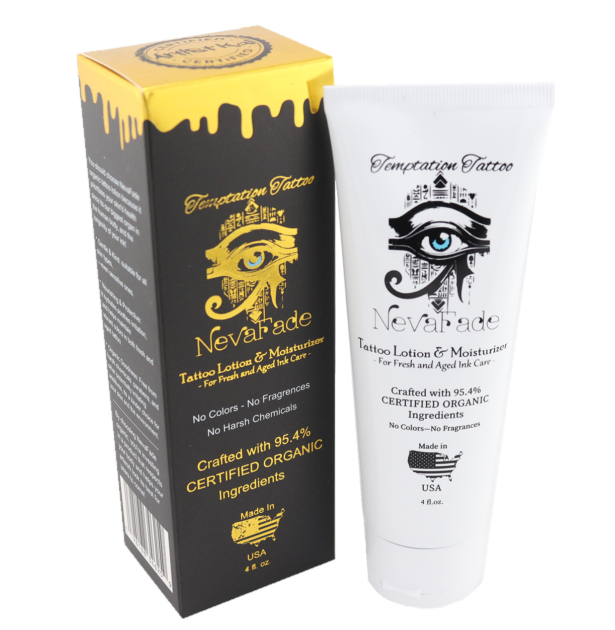 NevaFade™ Certified Organic Tattoo Lotion & Moisturizer | Before & Aftercare ♡