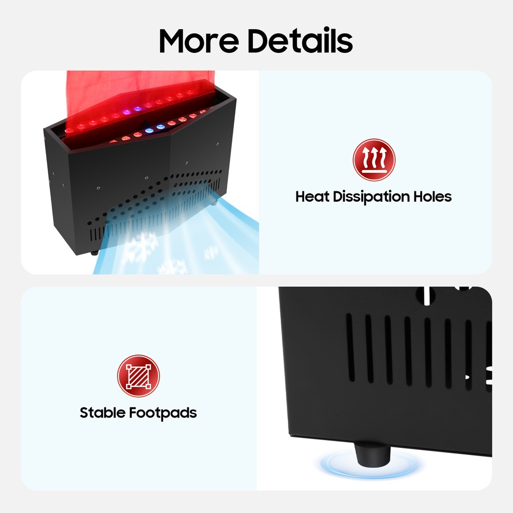 24 LED Flame Fire Light Machine Stage Atmosphere Effect Fake Fire Flame Machine
