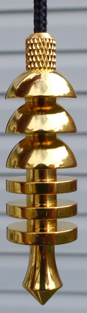 Iso-Ris Mini Brass Professional Dowsing Healing Pendulum Gold Treatment