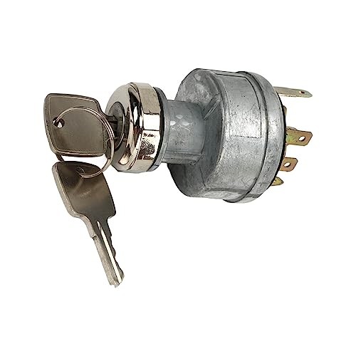 AR58126 Ignition Switch, Universal Replacement Ignition Switch with 2 Keys,