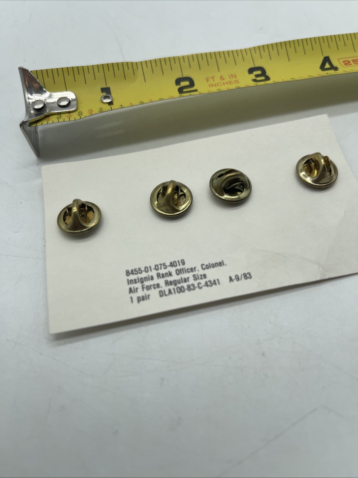 X2 U.S. Military Colonel Rank Eagle Right & Left Side Cap Pin Silver Tone Pair