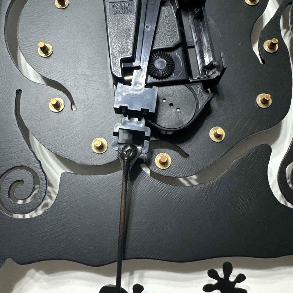 Heavy Metal Rectangular Shaped Clock MCM With Pendulum