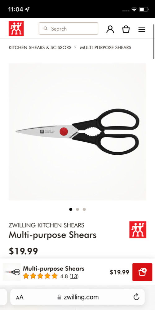 Zwillings 8 Inch Multi-Purpose Kitchen Shears High Quality Ergonomic Scissors