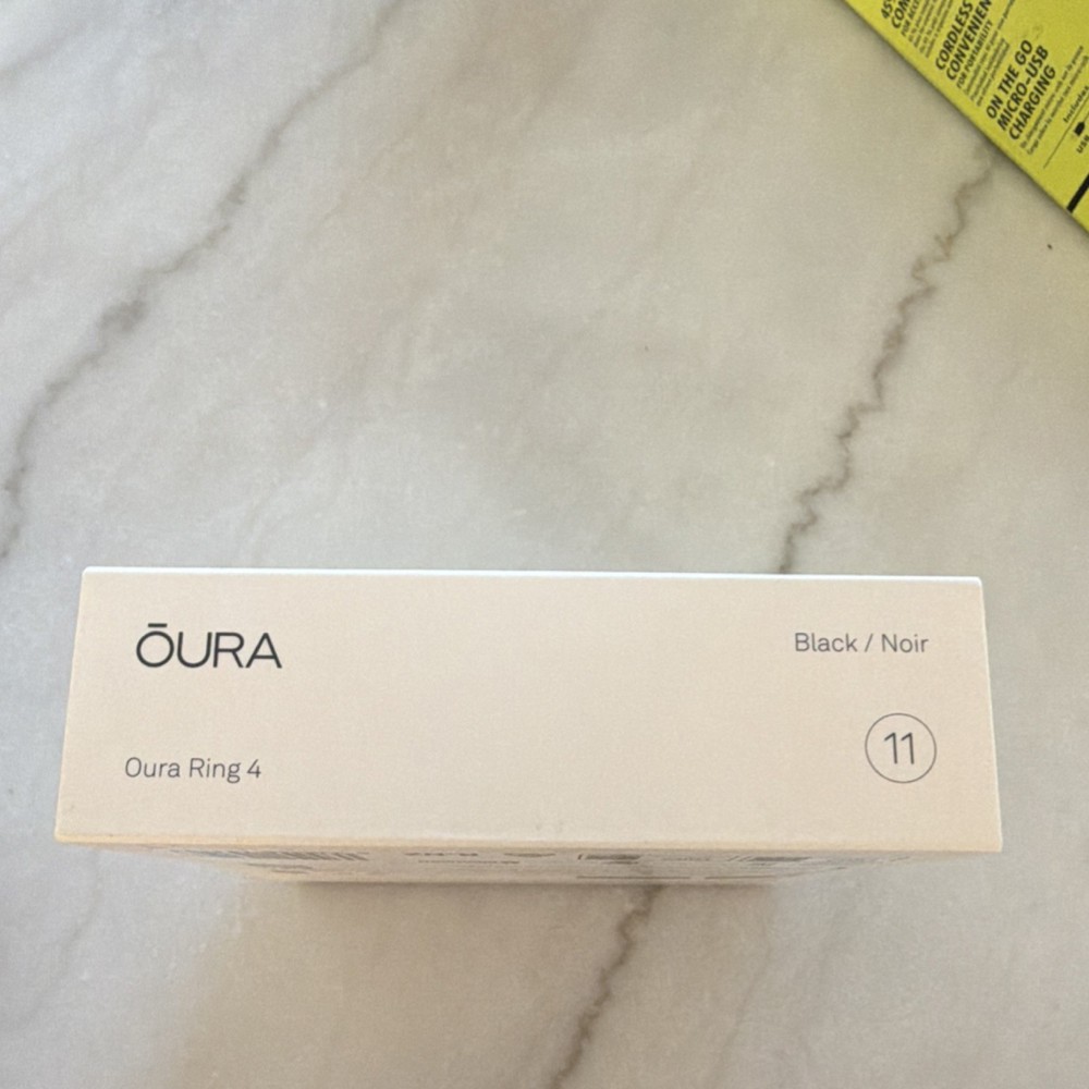 Oura Ring 4 Black Size 11 Bluetooth Activity Tracker for iOS Android