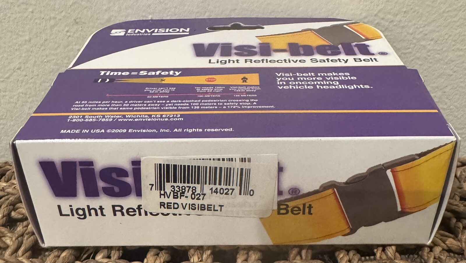 SKILLCRAFT HIGH VISIBILITY RED REFLECTIVE PT BELT ONE SIZE FITS NEW IN PACKAGE