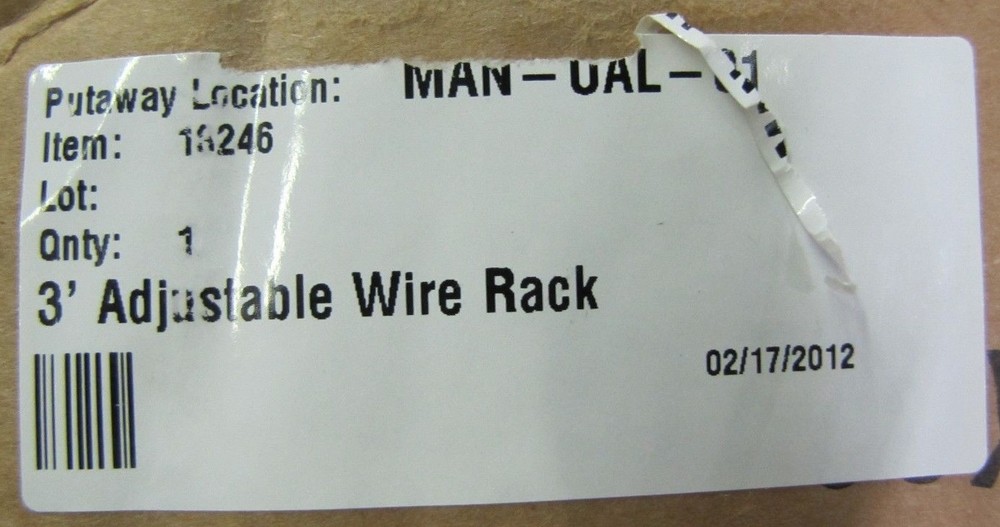 NO NAME 18246 3' STACKABLE ADJUSTABLE MERCHANDISER WIRE DISPLAY SHELF / RACK NIB