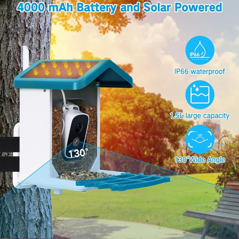 Solar Powered Smart Bird Feeder with Camera