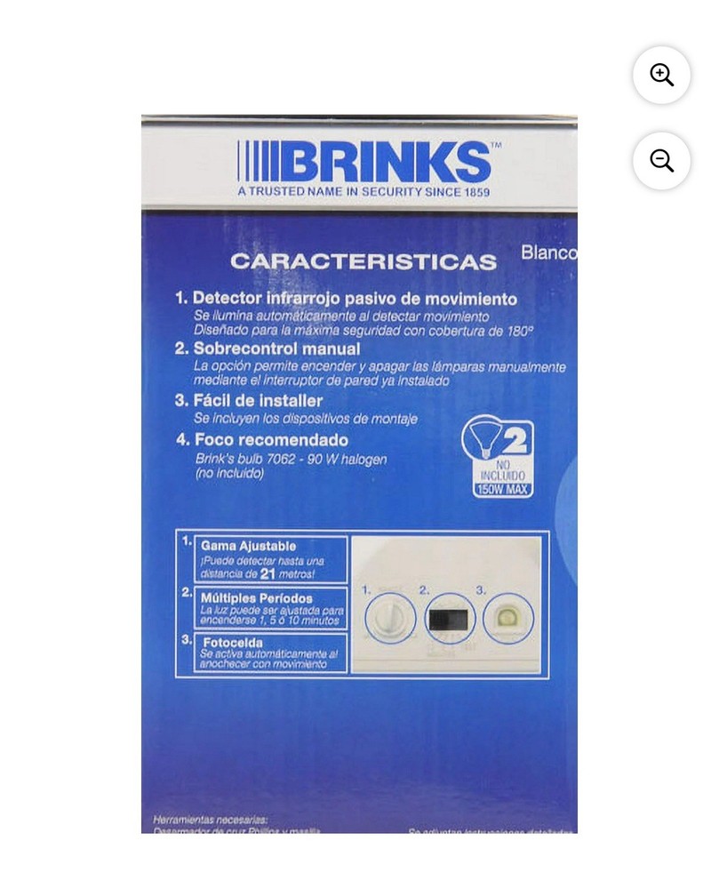 Brinks 180-Degree Motion Activated Security Light, White Finish