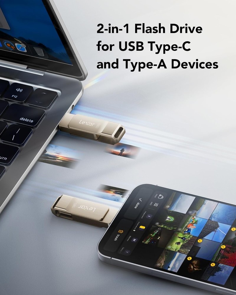 Dual USB 3.2 Gen 1 Type-C Flash Drive