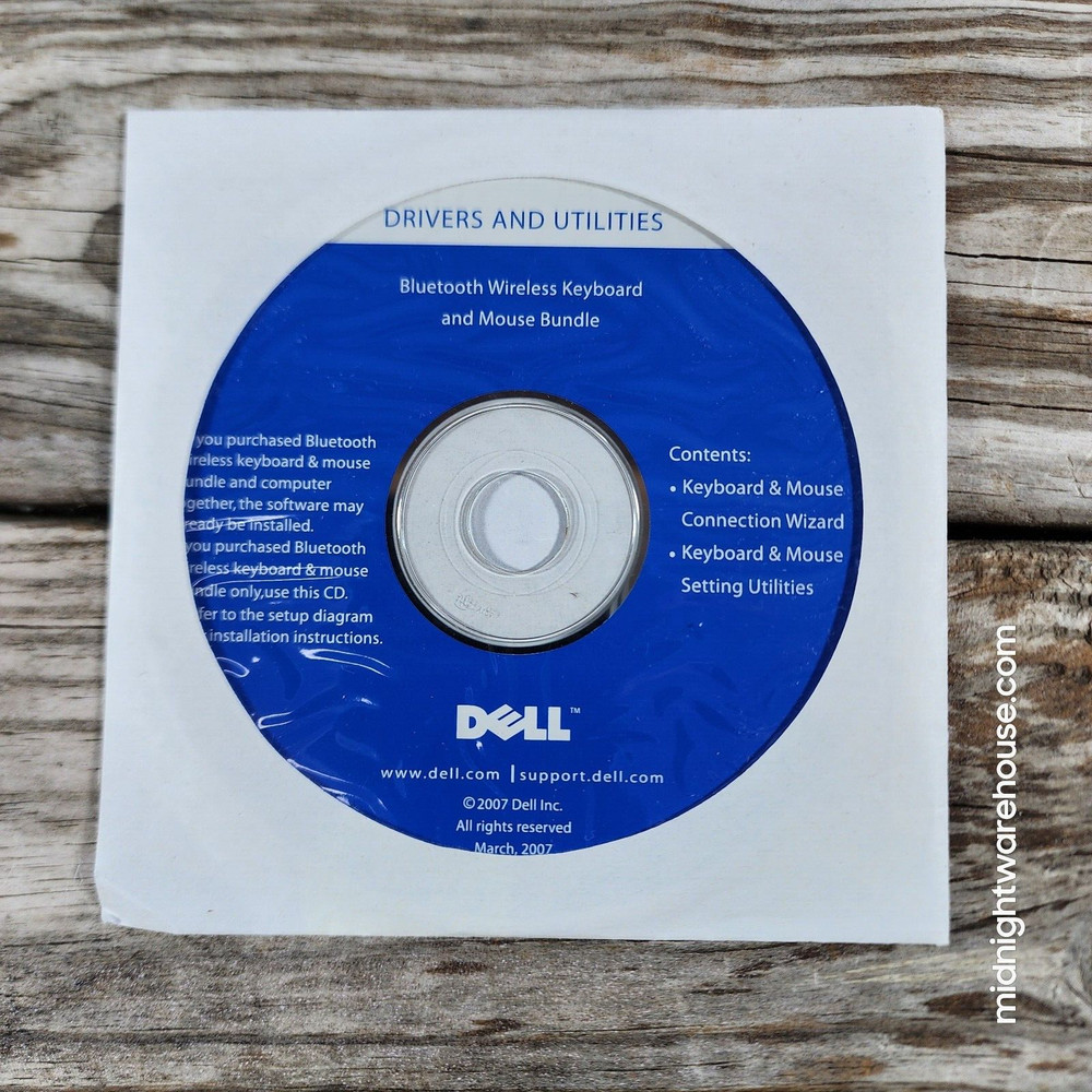 Dell Bluetooth Wireless Keyboard & Mouse Utilities on Notebook Install CD UH903