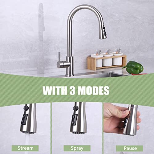 Kitchen Faucet Head Replacement Spray Head Chrome, Pull Down Hose Sprayer Nozzle