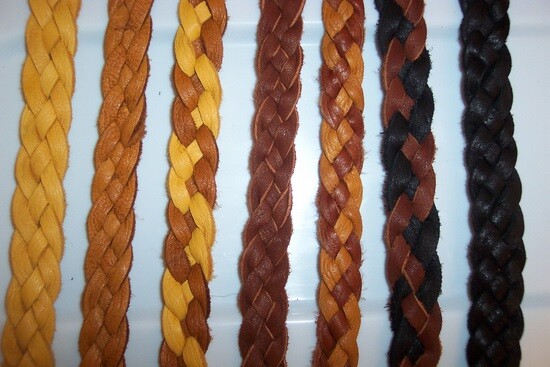 LAKOTA LEATHERS Braided Elk Leather Mandolin Straps! Native Made!