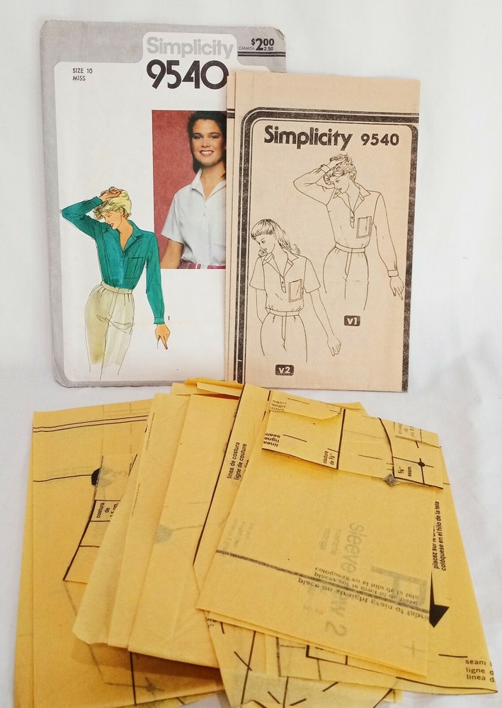 Misses Pullover Boxy Top Pattern 9540 Size 10 Simplicity Precut Complete 1980
