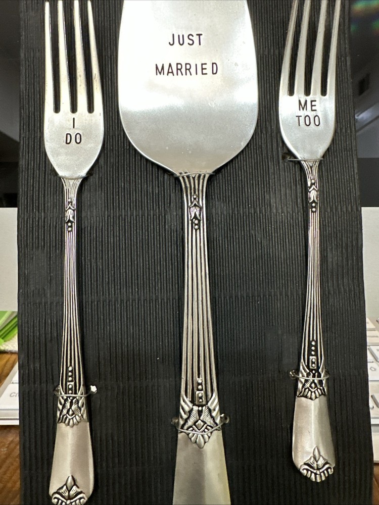 Mud Pie 'Just Married' Wedding Cake Server Set (3 Pieces)