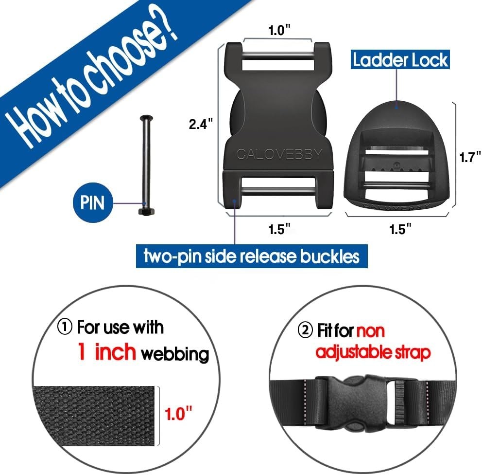 Buckle Quick Side Release Buckle Adjustable No Sewing Plastic Replacement