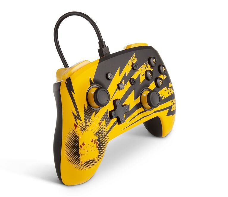 NEW PowerA Enhanced Wired Controller Pikachu Lightning for Nintendo Switch