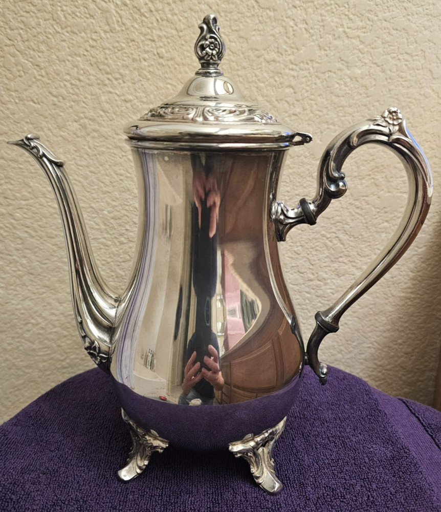 WM WILLIAM ROGERS SILVER PLATE COFFEE PITCHER MARKED 501
