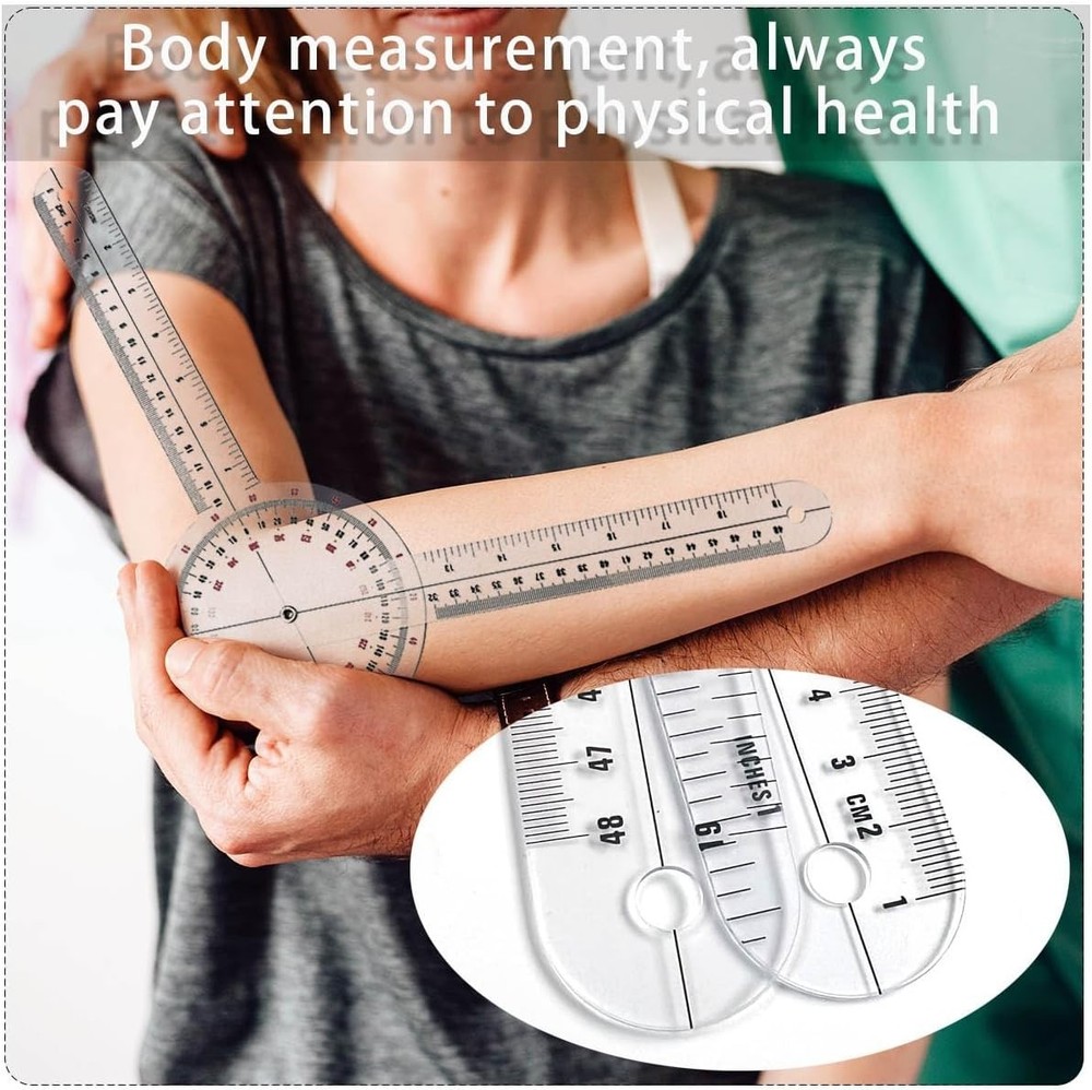 Versatile & Transparent 12-Inch Protractor Goniometer - Essential for Therapy