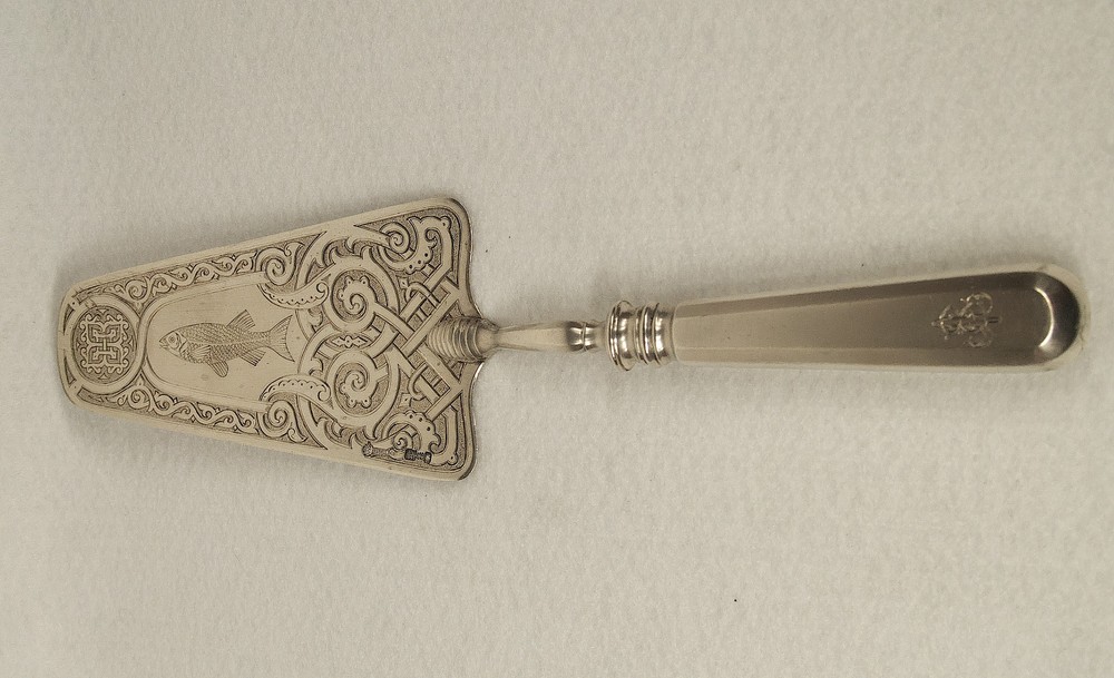 Antique Russian 84 Silver Ivan Khlebnikov Fish Server