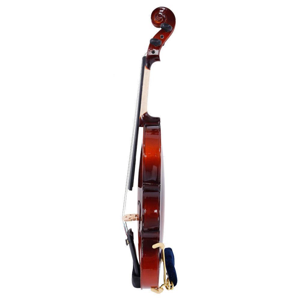 Glarry 1/2 Size Solid Maple Coffee Color Acoustic Violin Set for Beginner