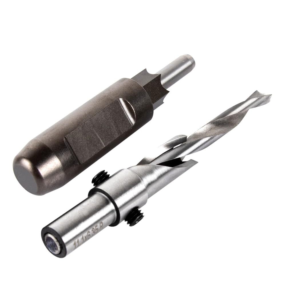 hexagonal mortise chisel for 1/4" hex bolt & nut with counterbore drill bit i...