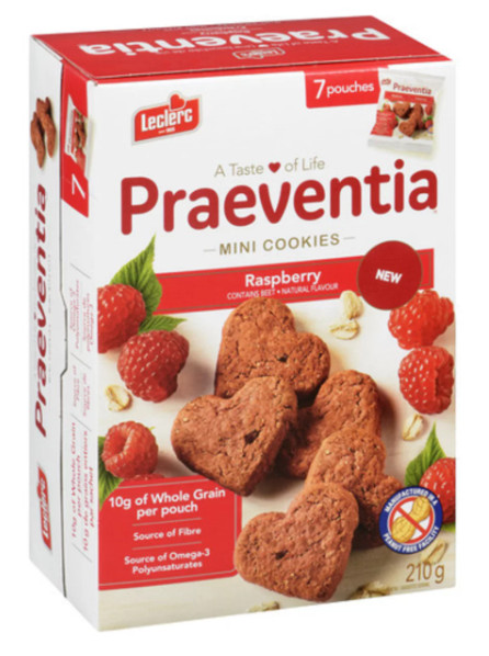 Leclerc Praeventia Heart Cookies Raspberry Beets 210g (2 Pack)