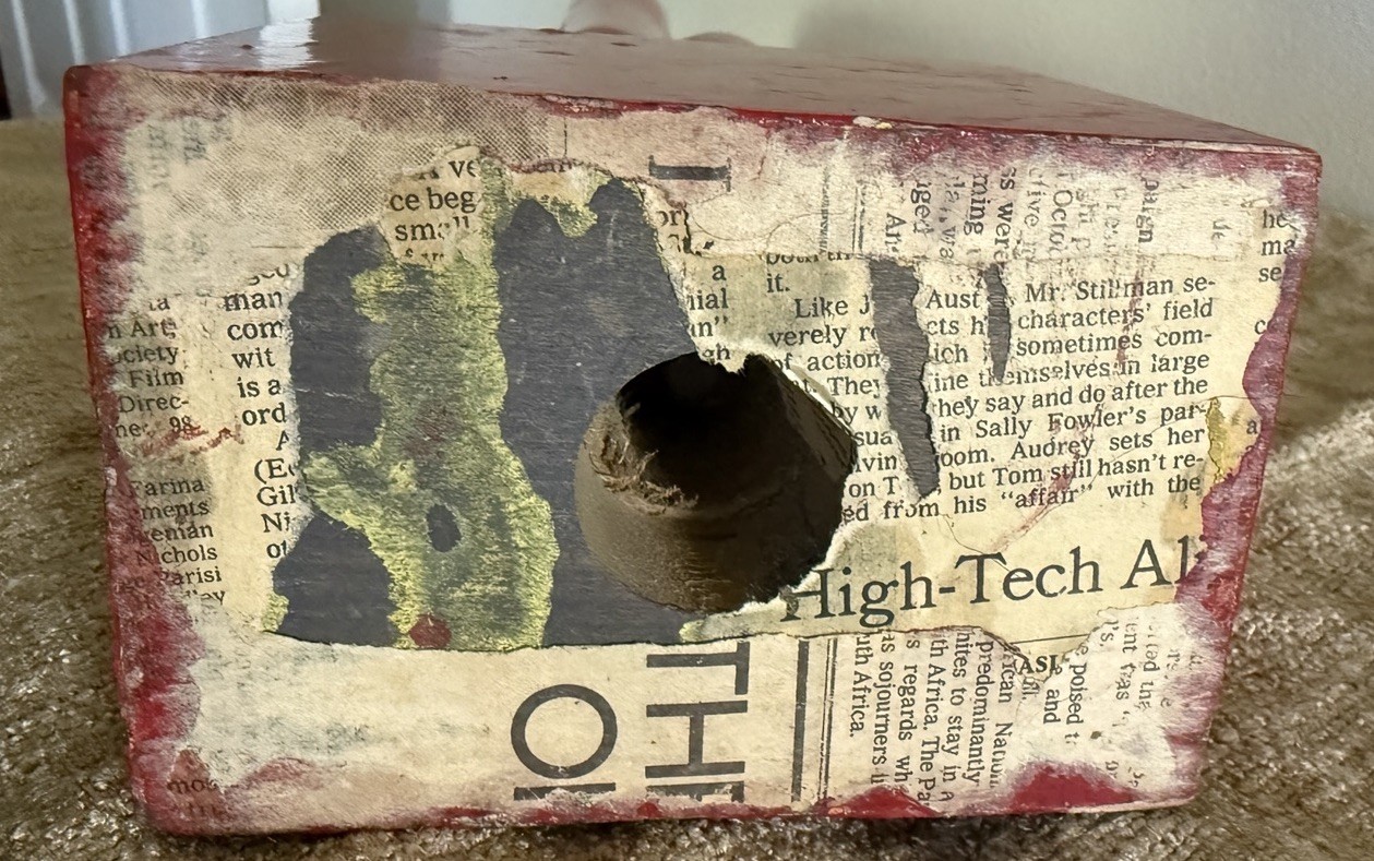 Rare Nikita Karpenko Museum Pieces Inc Abstract Red MCM Double Headed Sculpture