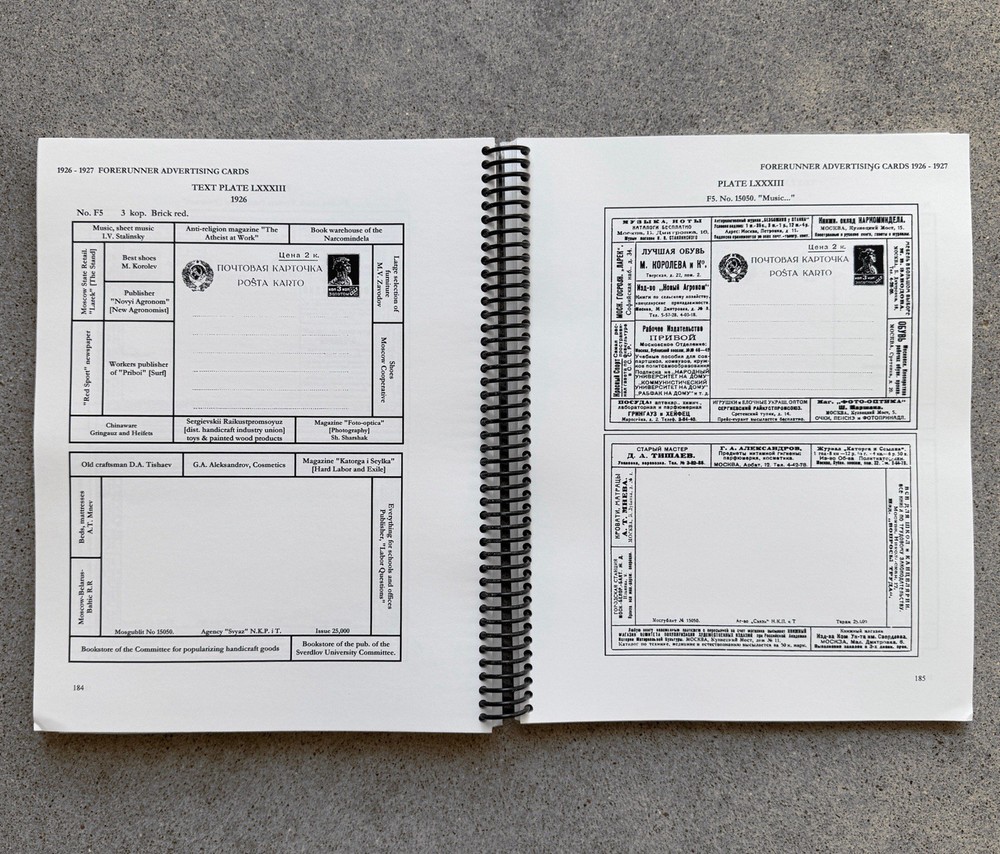 USSR Propaganda Advertising Postal Cards 1927 1934 Catalog Shalimoff Shaw