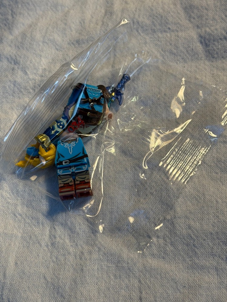 Link Blue Tunic BOTW Custom Minifigure Bricks Toy