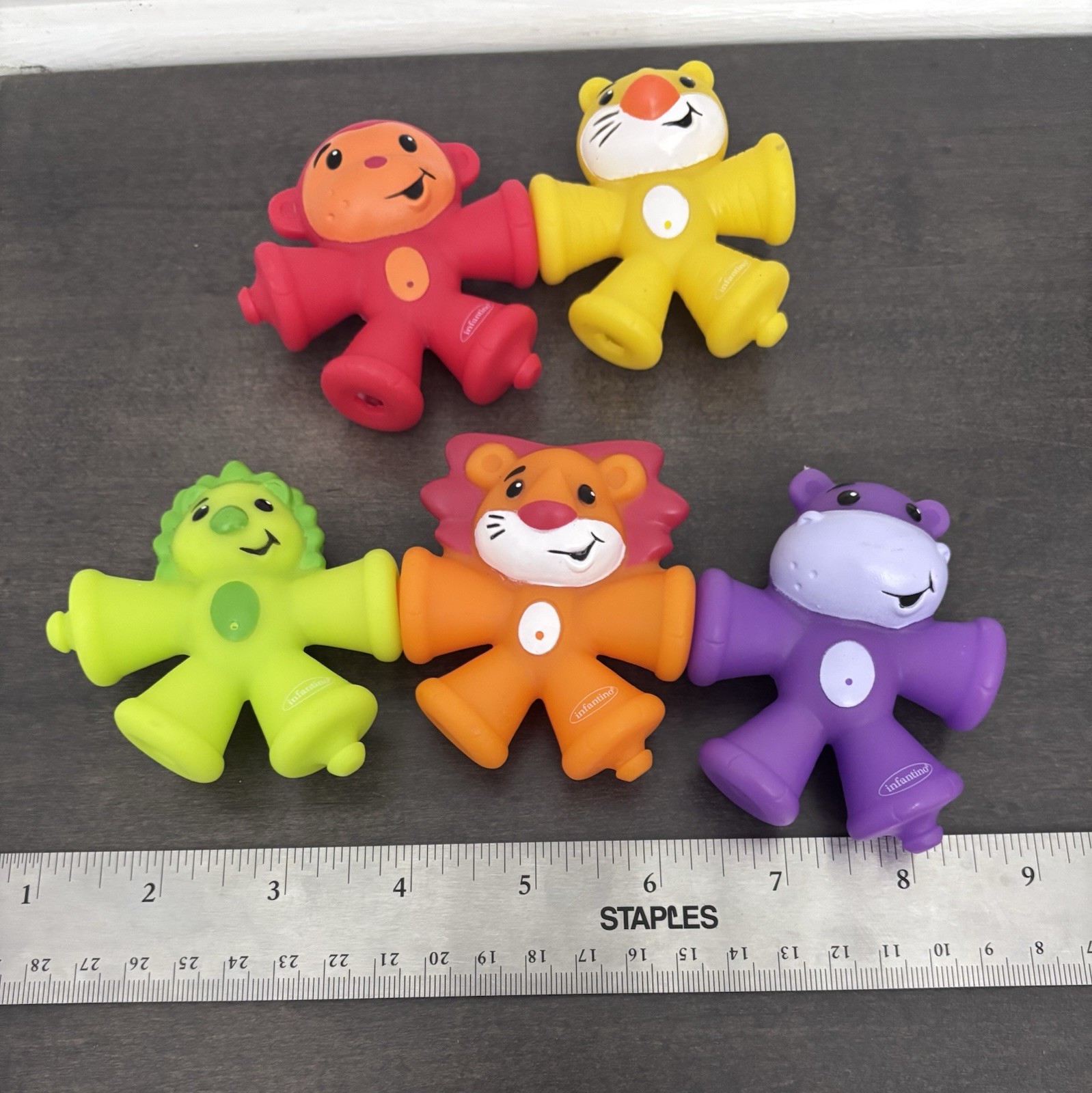 Infantino Snap Pop Pals Toys Lot of 5 Assorted