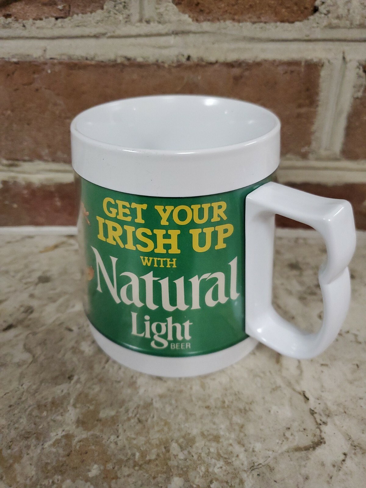 Natural Light Beer St. Patrick's Day Thermoserv Mug - Irish Up - New Old Stock