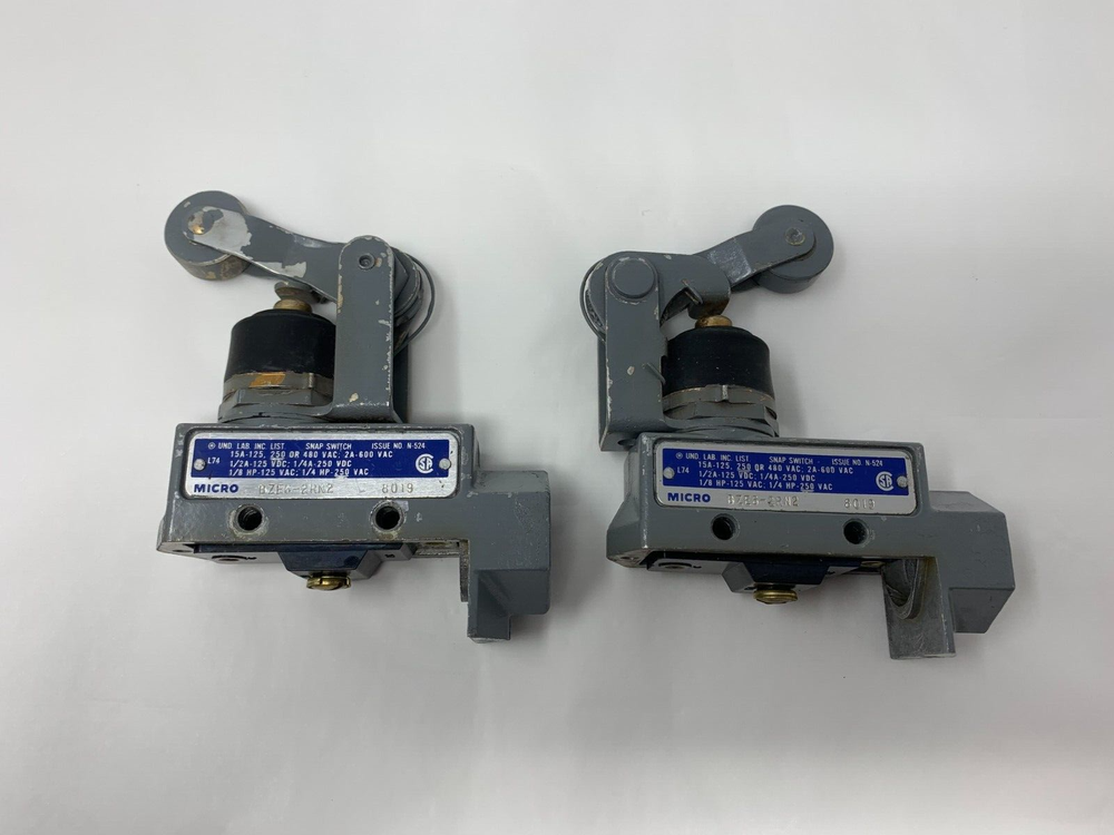 2-Honeywell Micro Switch BZE6-2RN2 Closed Limit Switch Adjustable Roller Lever