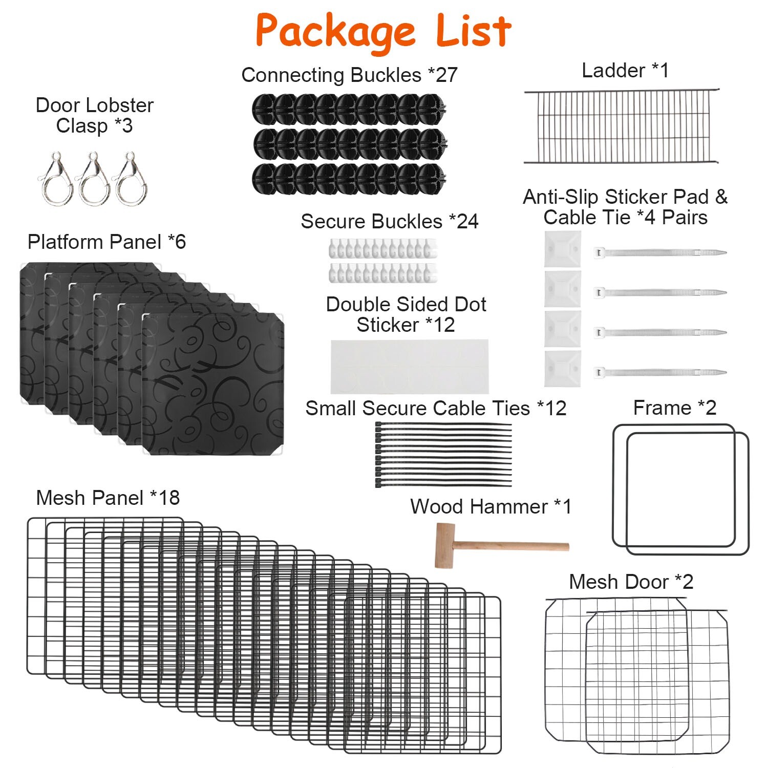 2 -Tiers Cat Cage Indoor Cat Enclosure for 1-2 Cats Ferret Squirrel