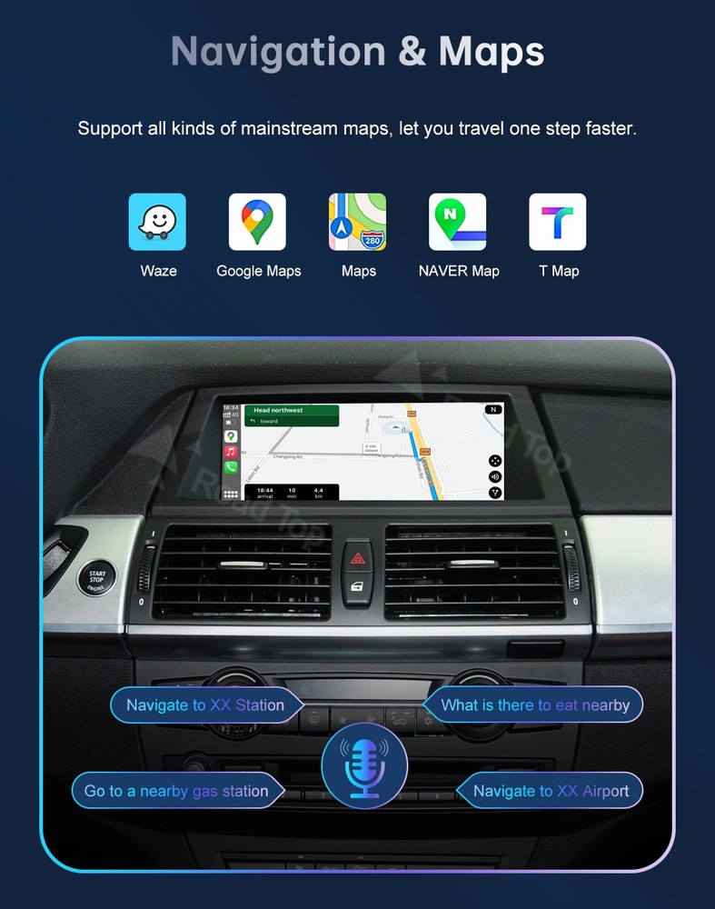 Wireless Carplay Android Auto Retrofit For BMW X5 E70 X6 E71 X1 E84 CIC 2009-15